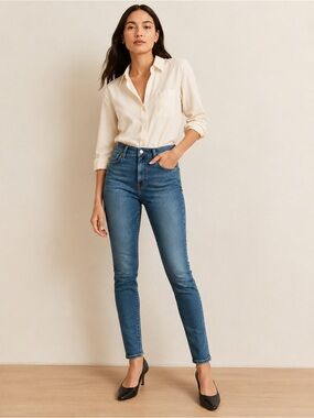 J.Crew High Rise Skinny Jeans 30 Medium Wash Stretch Denim Ankle
